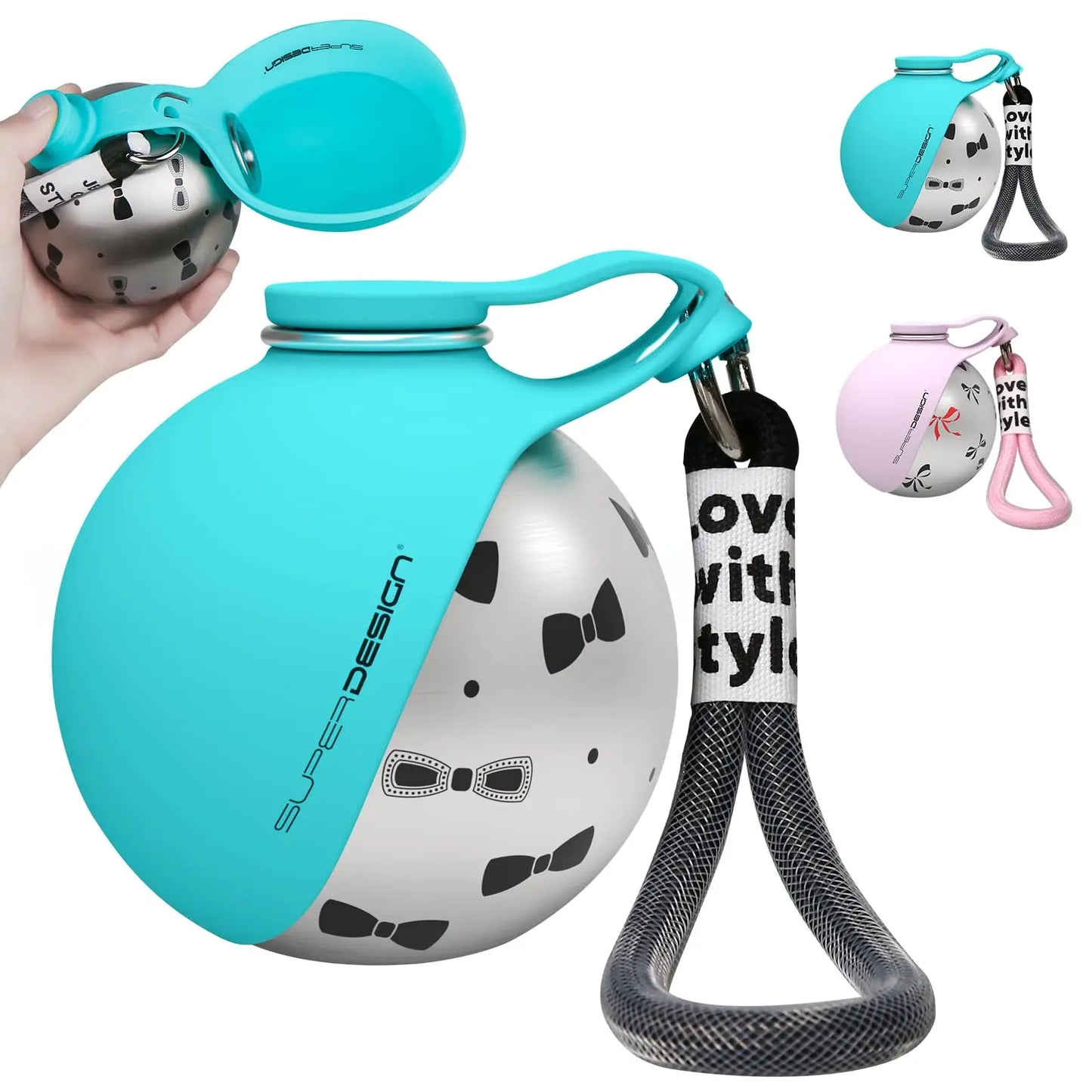 Bouteille d'eau portable 2-en-1 pour chien – Anti-fuite & Inox